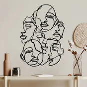 Wallity Zidna dekoracija Facce-1, 42 x 60 cm, Crna