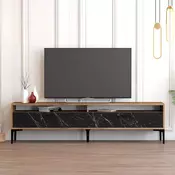 HANAH HOME TV polica Istanbul 2 WalnutBlack Marble
