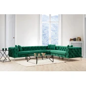 Atelier del Sofa Ugaona garnitura Como 310x70x270cm Zelena