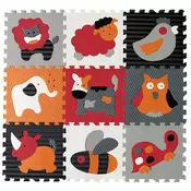 Baby Great puzzle Foam puzzle Animal gray and red XS, 9 kosov
