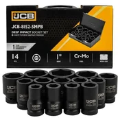 Set JCB udarnih dubokih 1 6-kratnih kljuceva Cr-Mo 14 dijelova