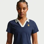 NikeCourt Court Collection Womens Dri-FIT Cropped Tennis Polo - Blue