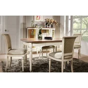 Casa Padrino Art Nouveau Dining Chair Set of 4 Gold/Cream - Dining Room Furniture