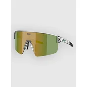 BLIZ Active Eyewear P004 Small Transparent White Sunglasses brown w green multi