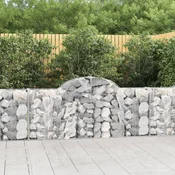 Greatstore Obokane gabion košare 5 kosov 200x30x80/100 cm cinkano železo