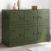 Komoda maslinastozeleni 99 x 39 x 73 cm celicna