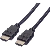 VALUE Value HDMI priključni kabel HDMI-A vtič\, HDMI-A vtič 1.50 m črna 11.99.5688 #####4K UHD\, dvojno oklopljen HDMI kabel, (20419061)