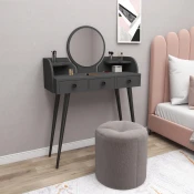 Hanah Home Sto za šminkanje 93,6x133,6x37cm Antracit