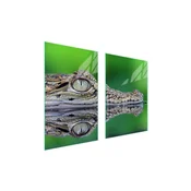 shumee ZAŠČITNA STEKLENA KROŽNIK ZA KUHINJO 65x52 CROCODILE