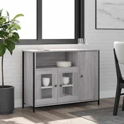 Komoda sivog hrasta sonome 100x35x75 cm od konstruiranog drva