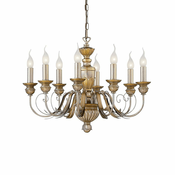 Ideal Lux - Lestenec na verigi FIRENZE 8xE14/40W/230V pr. 64 cm zlata