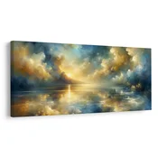 Slika tiho jutro ob jezeru - 80x40