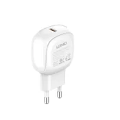 Kucni punjac LDNIO A1206C PD 27W sa kablom Type-C na iPhone Lightning beli 1m