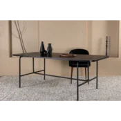 Venture Design Jedilna miza Uno 75x200x90 cm črna