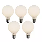 Komplet 5 E27 3-stopenjska zatemljiva LED žarnica Opal G95 4W 450lm 3000K