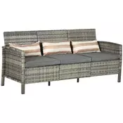 Homestar Vrtna sedežna garnitura za tri osebe 173x68x78 cm siva