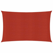 Greatstore Senčno jadro 160 g/m2 rdeče 3x6 m HDPE
