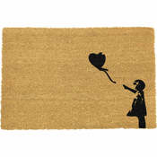 Predpražnik iz naravnih kokosovih vlaken Artsy Doormats Girl with a Balloon Graffiti, 40 x 60 cm