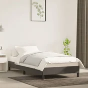shumee vidaXL Posteljni okvir brez vzmetnice temno siv 90x200 cm žamet