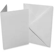 Rayher. Kuverte+Vizitke, Set 50, C6, Bele barve