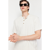 Trendyol Ecru Linen Oversize Fit Shirt