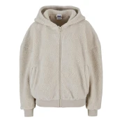 Womens Wet Sand Hooded Sherpa Zip Oversized
