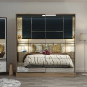 Hanah home Ormar Kale 180x190x52cm Bež