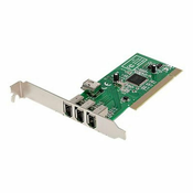StarTech.com 4 port PCI 1394a FireWire Adapter Card - 3 External 1 Internal FireWire PCI Card for Laptops (PCI1394MP) - FireWire adapter - 3 ports
