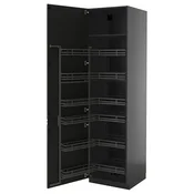 METOD Visoki element s izvlacnim fiokama, Crnosiva/Upplöv boja antracita, mat, 60x60x220 cm