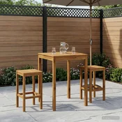 vidaXL Vrtni Bar Miza Naravna 80 x 80,5 x 105 cm Masiven les akacije