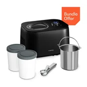 Klarstein FrostFusion aparat za sladoled, slushie in jogurt s kompresorjem in pripomočki | 1 l | 100 W