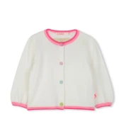 Billieblush za dekleta. U20827 Cardigan z detajlom belega srca (2anos= 86cm), Bela, Priložnostno, Bombaž, otroška moda