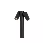 Stoječa zunanja svetilka črna 50 cm 2-luč nastavljivo - Duo