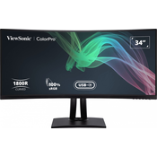 Monitor ViewSonic - ColorPro VP3481A, 34, UWQHD, VA, USB Hub, Curved