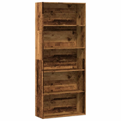 Ormaric za knjige boja drva 80 x 30 x 189 cm konstruirano drvo