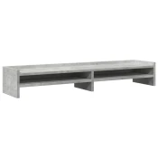 vidaXL Stalak za monitor boja betona 100x24x16 cm konstruirano drvo