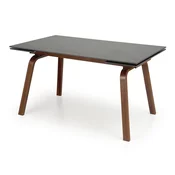 Stol Houston 1520 Crni mramor, Orah, 76x82x140cm, EstensioneNastavak za produživanje, Kamen, Metal