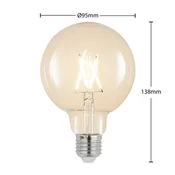 Arcchio LED-žarnica G95 E27, 4 W, 2700 K, žarilna nitka, brez težav z zatemnjevanjem - Steklo