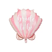 PartyDeco Folija balon Bride To Be - Školjka 52 x 50 cm