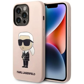Karl Lagerfeld iPhone 14 Pro Max 6,7 hardcase pink Silicone Ikonik (KLHCP14XSNIKBCP)