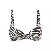 LASCANA Bikini zgornji del  kremna / rjava / črna