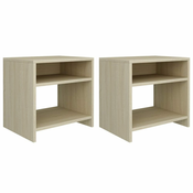 Greatstore Nočne omarice 2 kosa sonoma hrast 40x30x40 cm iverna plošča