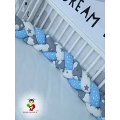 Bubamara037 Pletenica za krevetac, trostruka 120cm, Šarena