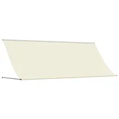 Vidaxl Zložljiva tenda krem 350x150 cm tkanina in jeklo