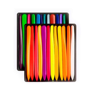 Netscroll Crayons, kompaktne voščenke (24 kosov) + (24 kosov) GRATIS