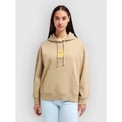 RVCA Smiley ženski pulover s kapuco khaki