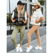 Womens ribbed leggings LOOK AT ME green Dstreet