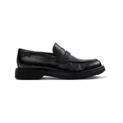 Camper za moške. K101001-001 Mokasini usnjeni mokasini Norman black (46), Črna, Ravna stran, Semiš, Priložnostno