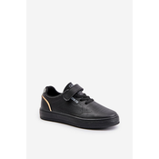 Childrens Sneakers made of Eco Leather Velcro Big Star Black