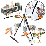 slomart Leseni set za kampiranje LEAN TOYS, ogenj, dodatki (45 delov)